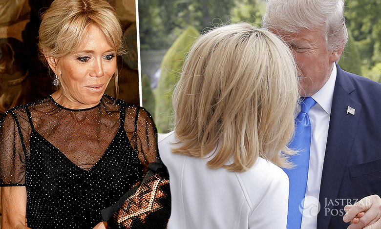 Brigitte Macron i Donald Trump wpadka