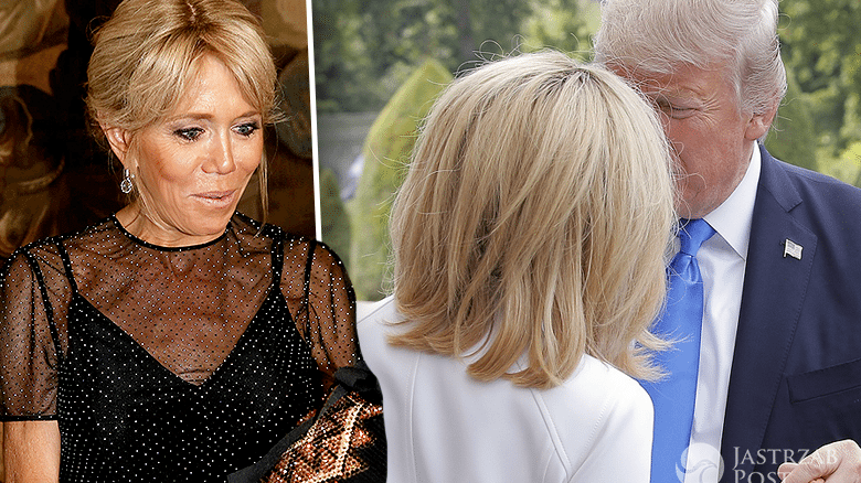 Brigitte Macron i Donald Trump wpadka