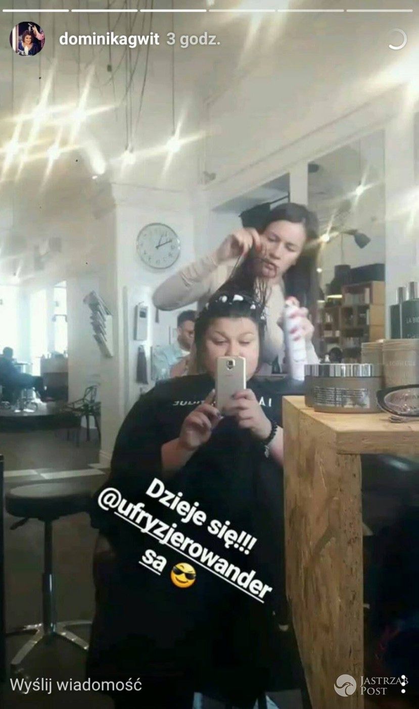Dominika Gwit u fryzjera