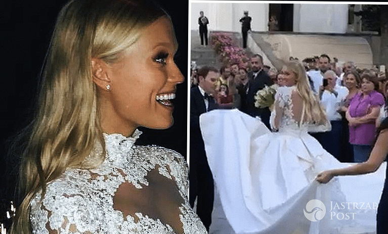 Piękny aniołek Victoria's Secret poślubił włoskiego milionera! Suknia ślubna godna światowej sławy topmodelki [WIDEO]