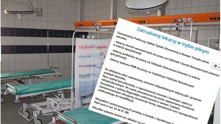Szpital w Nowym Tomyślu szuka lekarzy od blisko pół roku. Sytuacja jest poważna. 