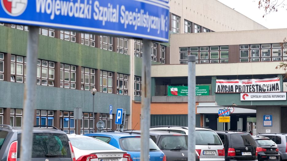Rybnik. Trwa protest w Wojewódzkim Szpitalu Specjalistycznym nr 3 