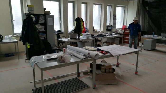 Spotkanie robocze nt. przeznaczenia pomieszczeń dla ratownictwa medycznego w Szpitalu Południowym. Fot. Urząd Dzielnicy Ursynów.