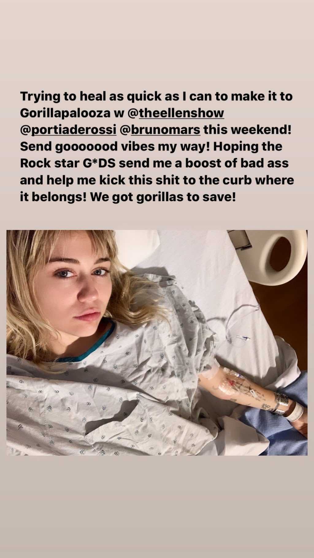 Miley Cyrus trafiła do szpitala
