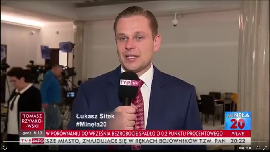 Łukasz Sitek na antenie TVP Info