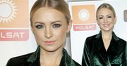 Ups! Barbara Kurdej-Szatan w szmaragdowym garniturze wyglądała bosko, ale jeden szczegół chyba jej umknął!