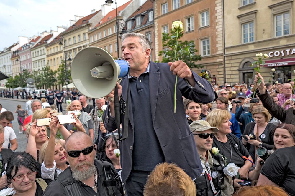 Frasyniuk podczas kontrmiesięcznicy 