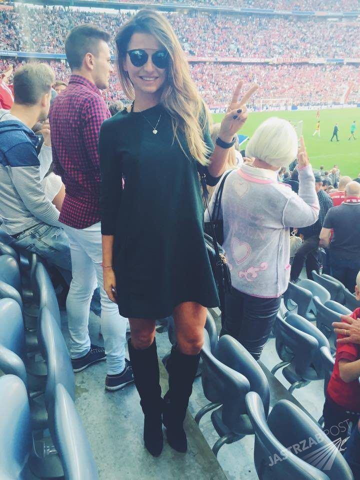 Anna Lewandowska na meczu Bayern Monachium z FC Augsburg