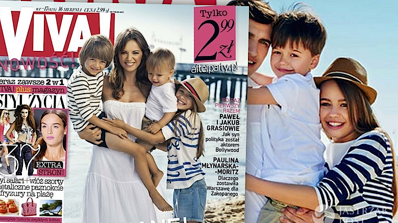 Jarosław Bieniuk z dziećmi na okładce Vivy!