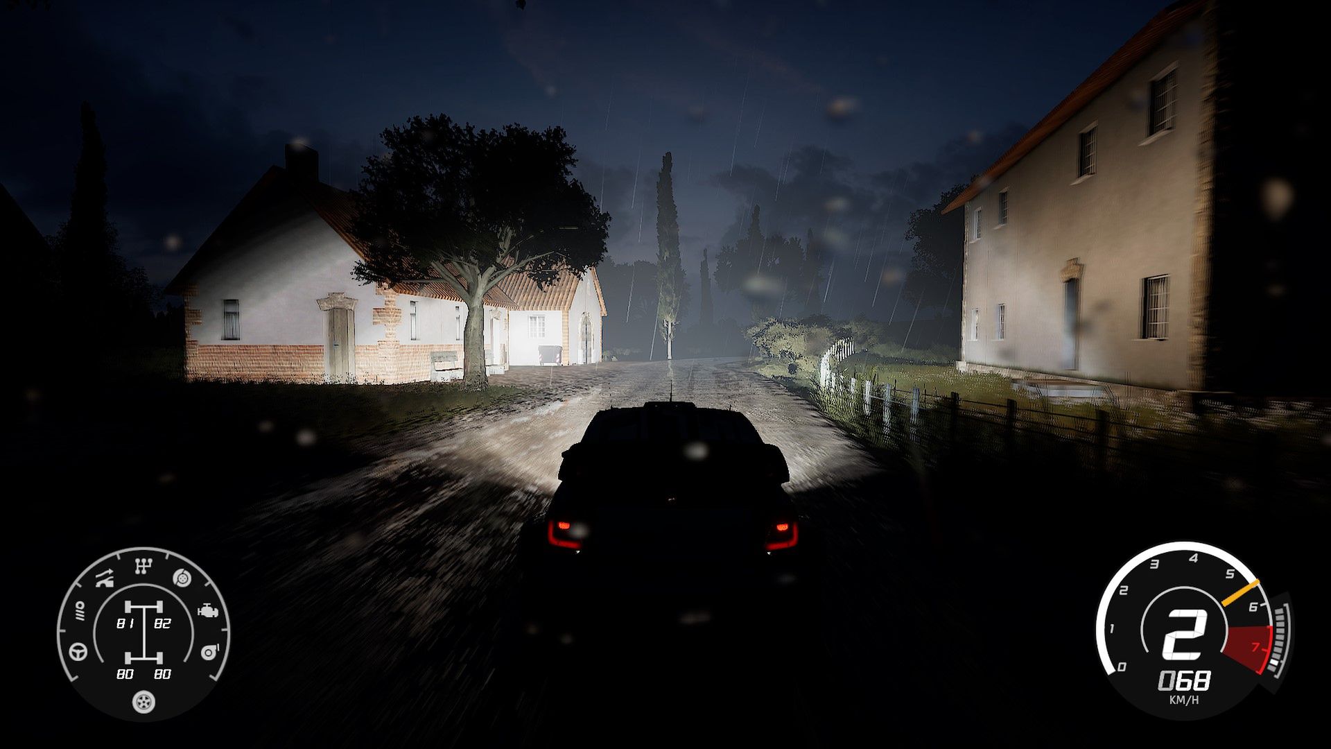 WRC 8. Klimat nocnej jazdy w deszczu jest świetny, ale wymagający. 