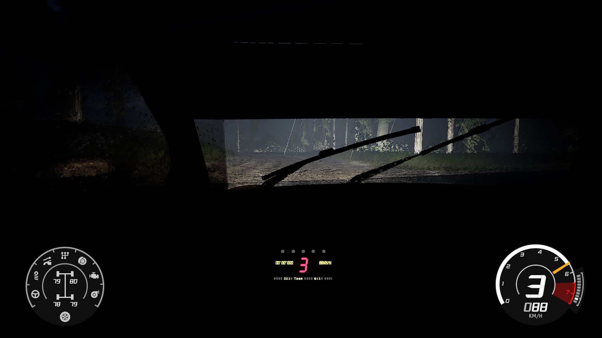 W WRC 8 można przekonać się, jak ciężko jechać jest po zmroku z widokiem z oczu kierowcy. Lepiej wybrać znad deski. 