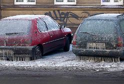 Obrośli soplami lodu