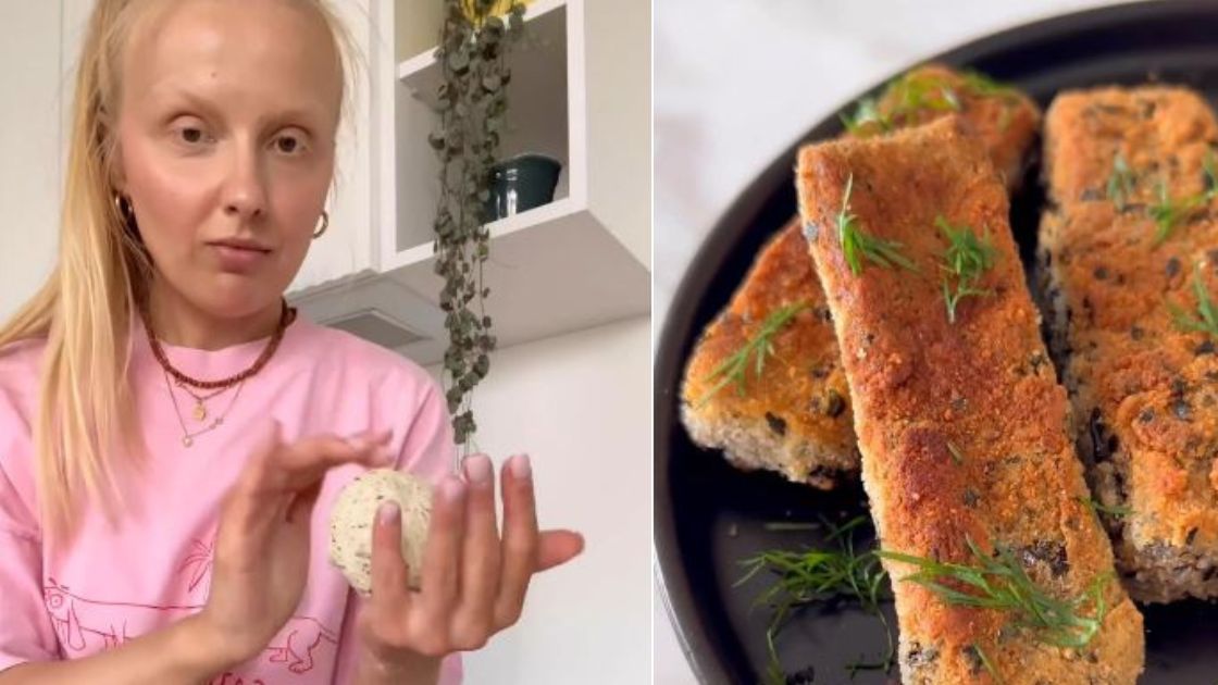 Wegańskie paluszki rybne- Pyszności, źródło: Instagram Biedanizm