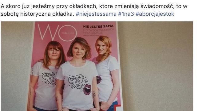 Okładkę "Wysokich Obcasów", które do kiosków trafią w najbliższą sobotę, pokazała na swoim Facebooku dziennikarka czasopisma.