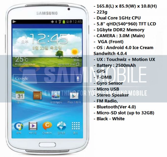 Wyciekła specyfikacja odtwarzacza Samsung Galaxy Player