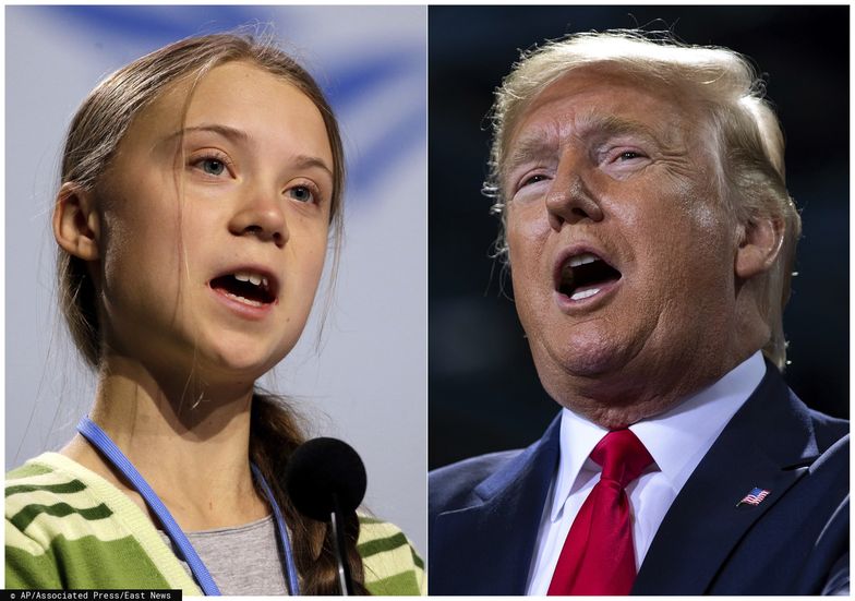 Greta Thunberg i Donald Trump. Choć będą tuż obok siebie, to szans na spotkanie i rozmowę nie ma 