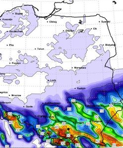 Jest mapa ataku zimy. Warszawa uratowana, pod Krakowem spadnie pół metra śniegu
