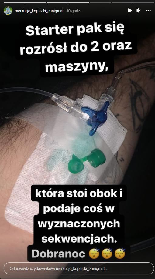 Merkucjo Kopiecki w szpitalu