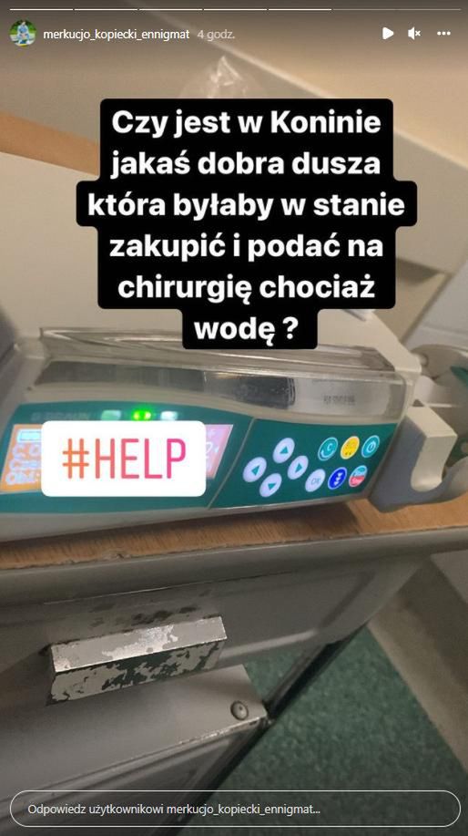 Merkucjo Kopiecki w szpitalu