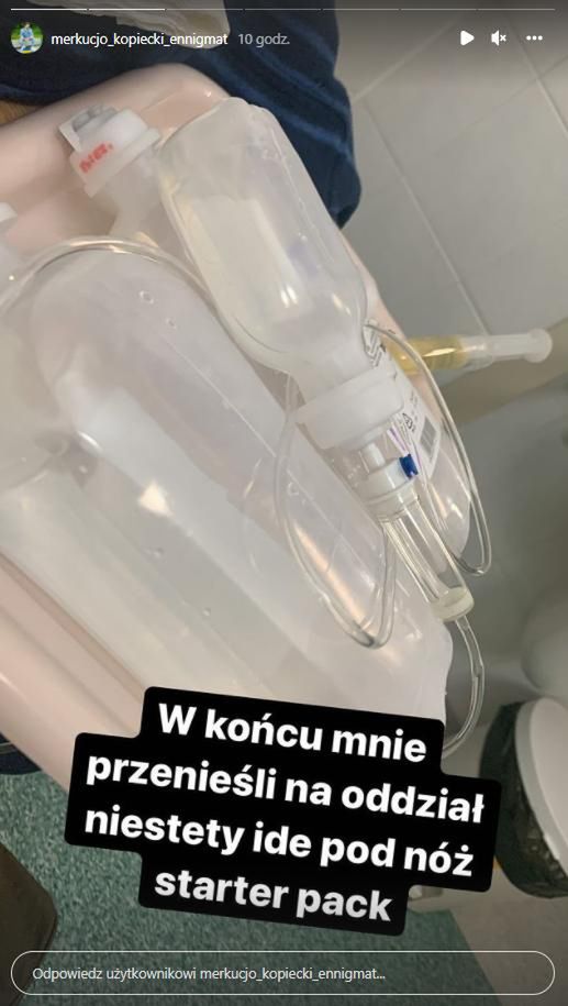 Merkucjo Kopiecki w szpitalu