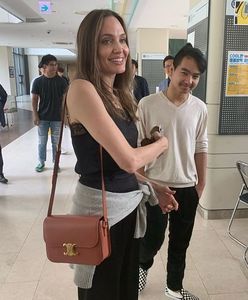 Angelina Jolie z synem w szkole. Aktorka zrobiła furorę na uniwersytecie w Seulu