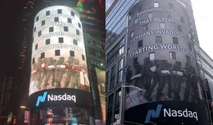 USA. Wielki napis na Times Square z okazji 1 września