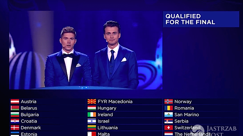 Eurowizja 2017 drugi półfinał wyniki, kto w finale