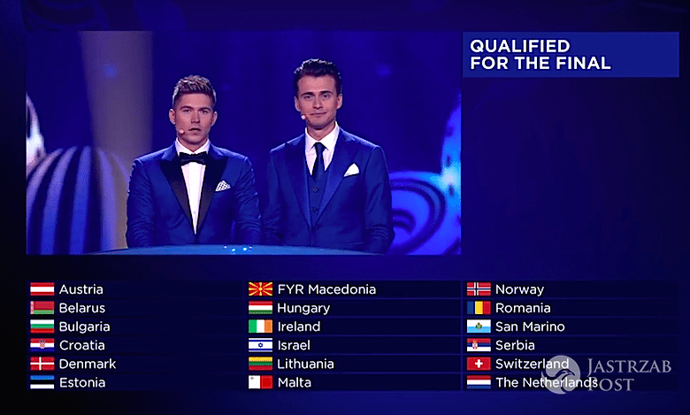 Eurowizja 2017 drugi półfinał wyniki, kto w finale