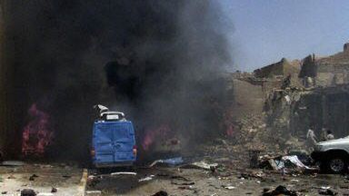 Pożar w miejscu eksplozji