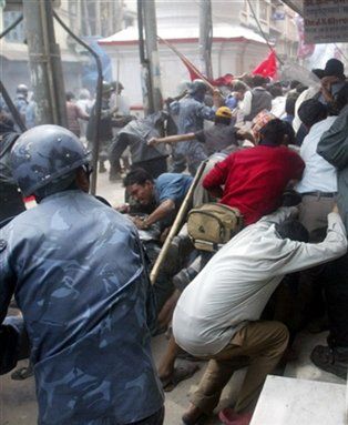 Demonstracja opozycji w Nepalu