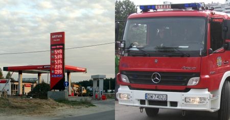 Przyjechał zatankować gaz, odjechał z dystrybutorem. Doszło do groźnego wycieku w Nowym Mieście Lubawskim