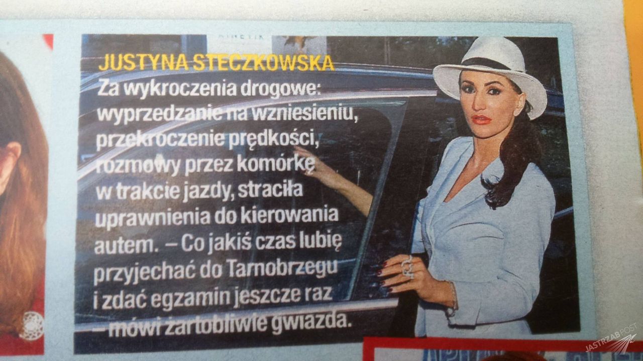 Justyna Steczkowska dementuje plotki na temat utraty prawo jazdy