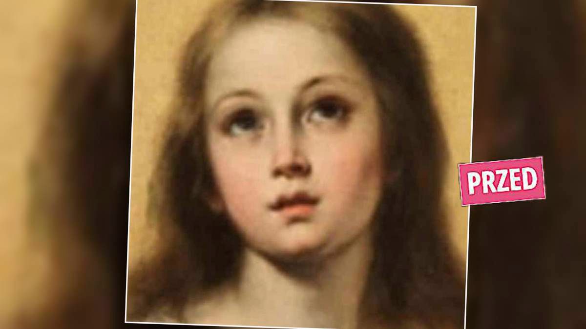 Zniszczony obraz Maryi