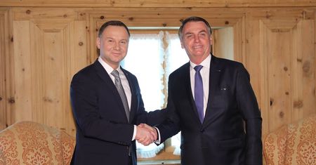 Davos: Andrzej Duda spotkał się z Jairem Bolsonaro. Prezydent Brazylii przyjął zaproszenie do Polski