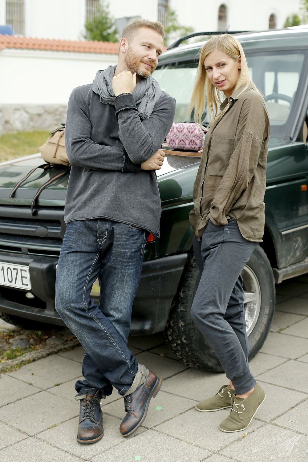 Krystian Wieczorek i Magdalena Schejbal na planie 4 sezonu serialu Blondynka