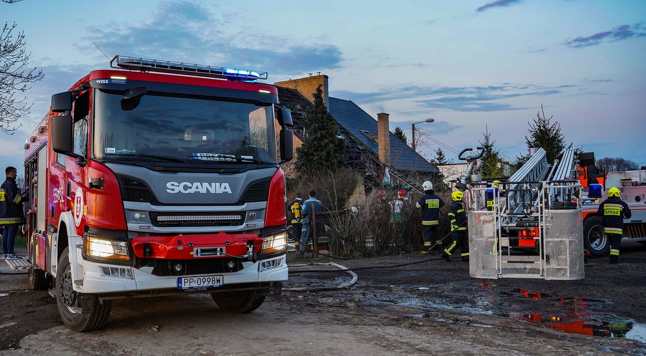 Pożar domu w Czajczu