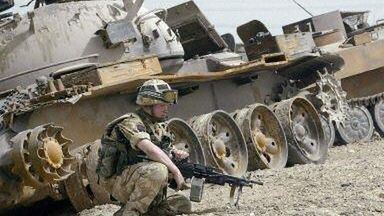 Brytyjski żołnierz pod Basrą