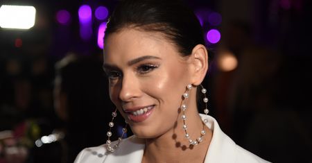 Klaudia Halejcio na premierze sztuki "Pomoc domowa" w teatrze Palladium