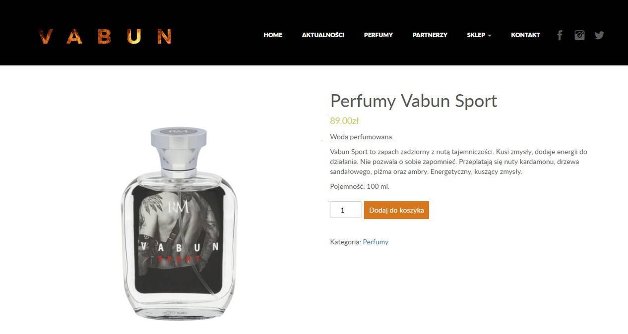 Radosław Majdan promuje perfumy Vabun