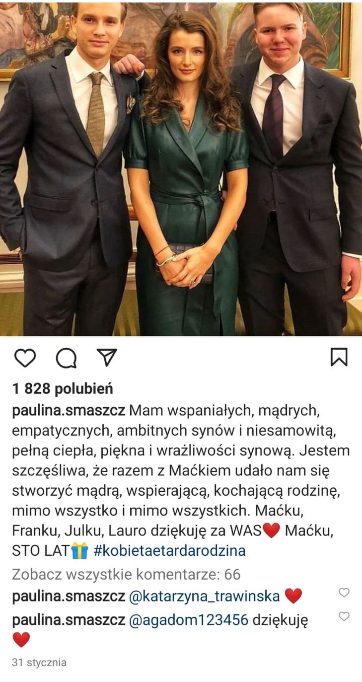 Paulina Smaszcz-Kurzajewska chwali Macieja Kurzajewskiego