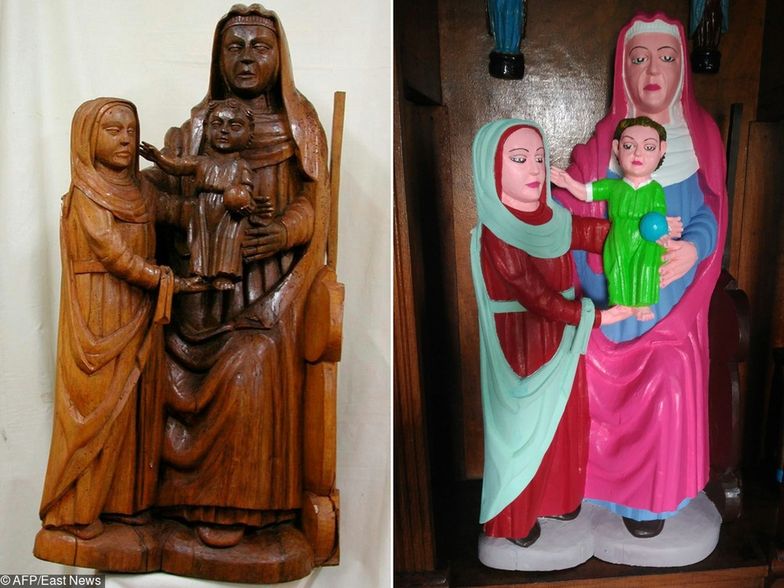 Hiszpańska parafianka zrobiła renowację cennych figur. Jezus w zjadliwej zieleni
