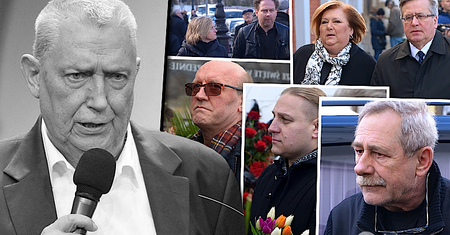 Tłumy pożegnały Wojciecha Młynarskiego. Najbliższa rodzina, przyjaciele, gwiazdy, były prezydent... [ZDJĘCIA]