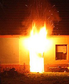 Pożar przez świeczkę