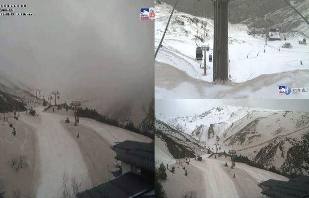 Niecodzienne zjawisko w Pirenejach. Narciarzom... niszczy narty