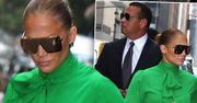 Tylko seksowna Jennifer Lopez może się tak wystroić na śniadanie! Jej obcisłe spodnie GUCCI oraz obłędnie wysokie szpilki to istny kosmos!