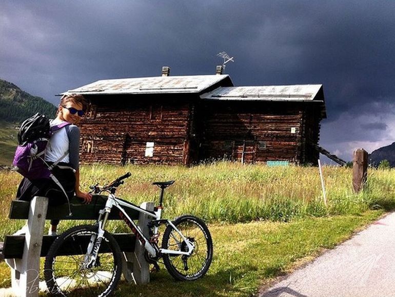 Paulina Krupińska na  wycieczce rowerowej