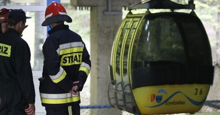 Awaria kolei linowej w Beskidach; turyści uratowani