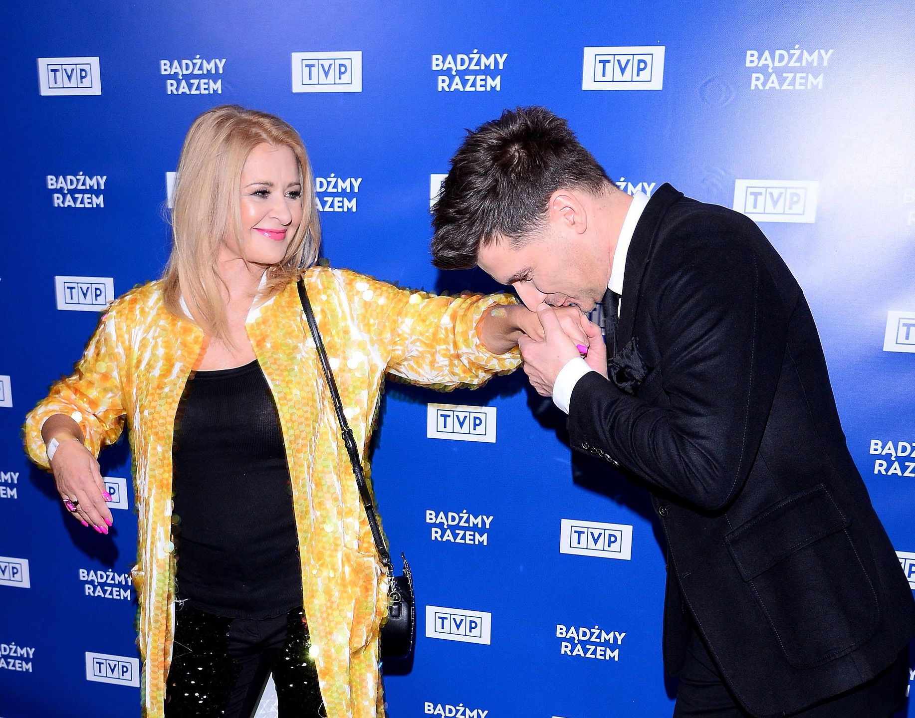 Majka Jeżowska i Tomasz Kammel na imprezie TVP