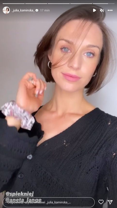 Julia Kamińska w nowej fryzurze