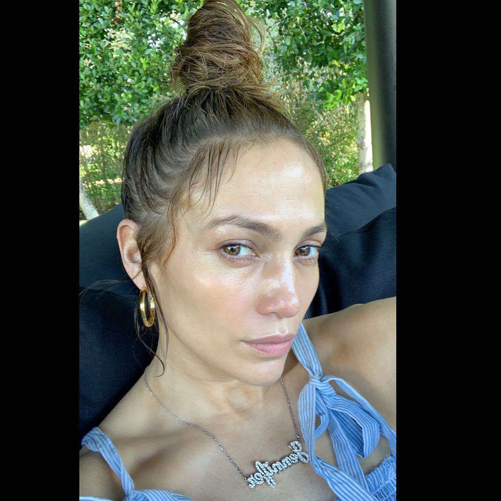 Jennifer Lopez bez makijażu